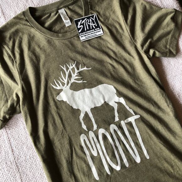 NWT Elkmont Unisex T-shirt Size XS Elk Gorpcore Avant Garde Outdoors Unique - Picture 2 of 6